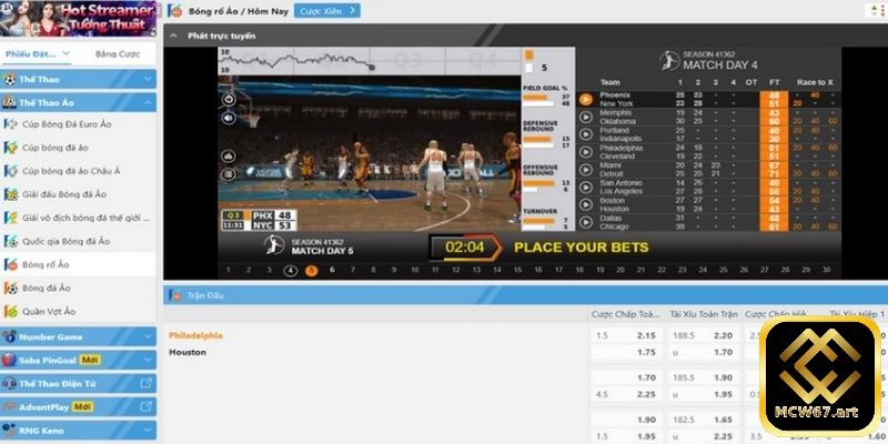 Thể thao ảo MCW67 - Cơ hội giải trí kiếm thưởng đã tay 4 Anh em dễ dàng có thể thử sức cá cược Virtual Sports đơn giản